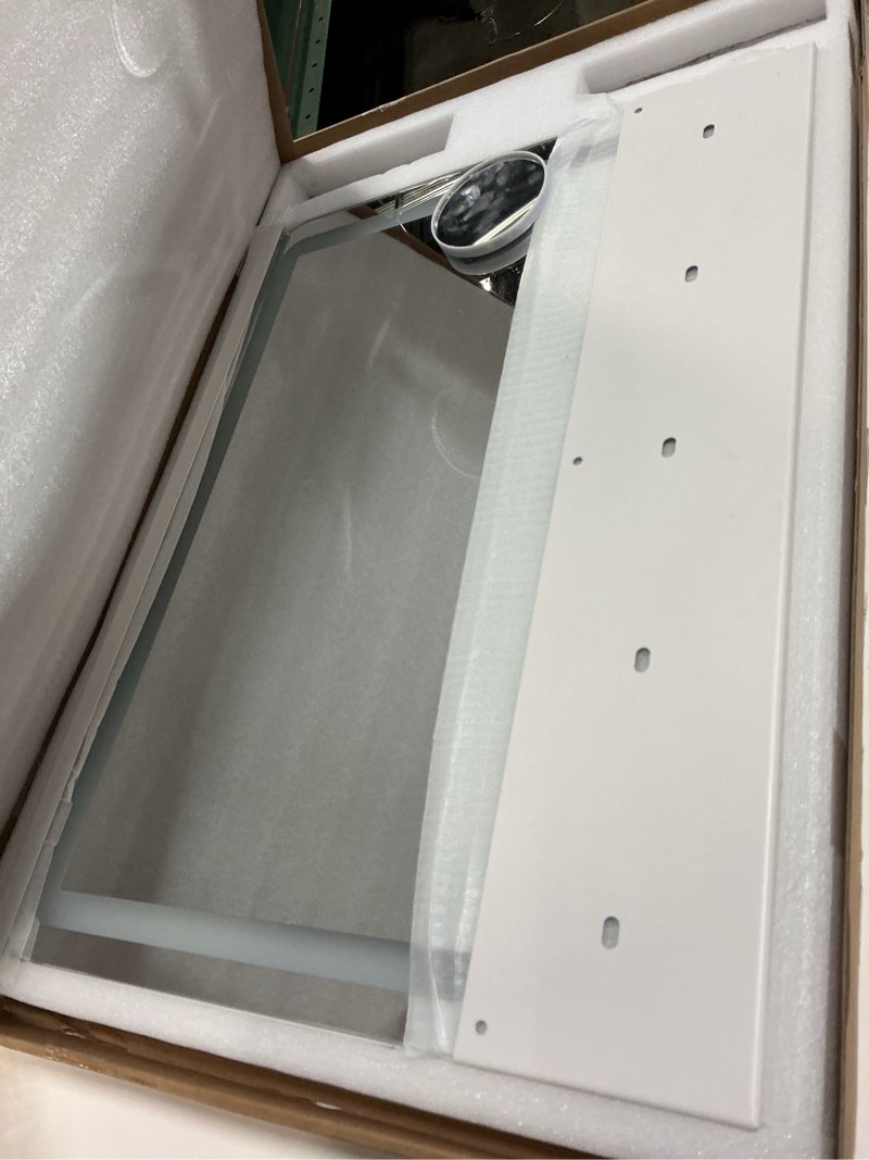 Condition photo showing Good Condition for 23" x 18" Vanity Mirror with Lights, Led Lighted Makeup Mirror with 3 Color Dimmable Lights, Touch Control, USB Charging Port, Gifts for Women Wife Teengirls White 23"L x 18"W