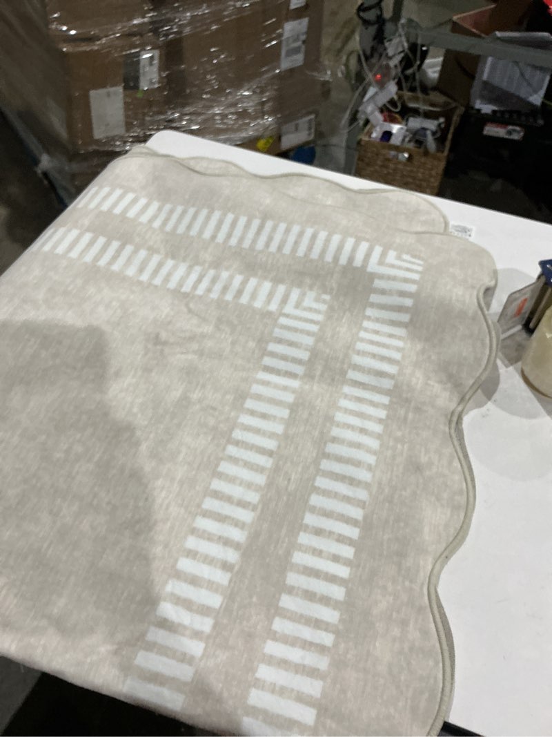 Condition photo showing Good Condition for area rugs for living room, washable for bedroom, soft, abstract, modern, irregular, scalloped edges, non-slip, low pile, for room