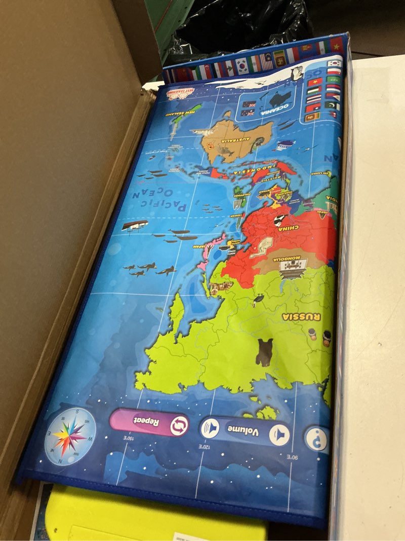 Condition photo showing Good Condition for best learning i-poster my world – interactive talking world map for kids ages 5-12 to learn countries, flags, and fun facts about our planet