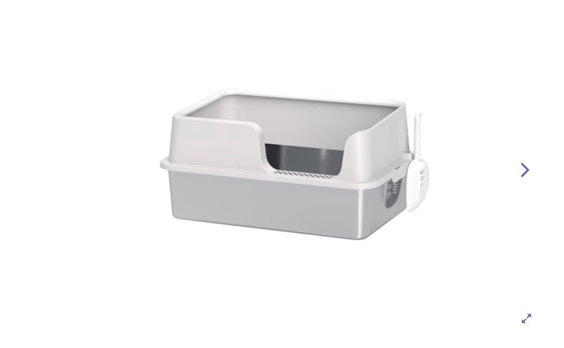 PawHut Stainless Steel Litter Box Light Grey D31-130V00LG