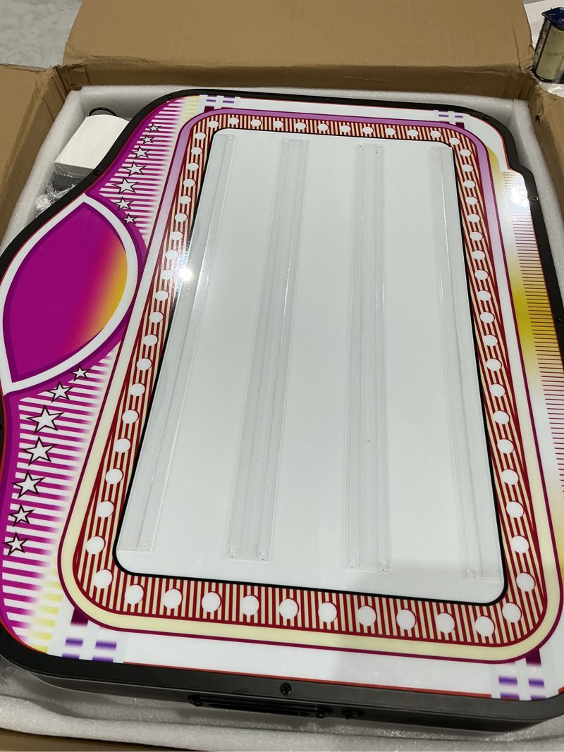 Condition photo showing Good Condition for glitchcore led bottle service sign - acrylic vip club light lightweight handheld for bottle girl sign with interchangeable letters numbers (4 set letters 2set numbers) suitable for bar parties?blue?