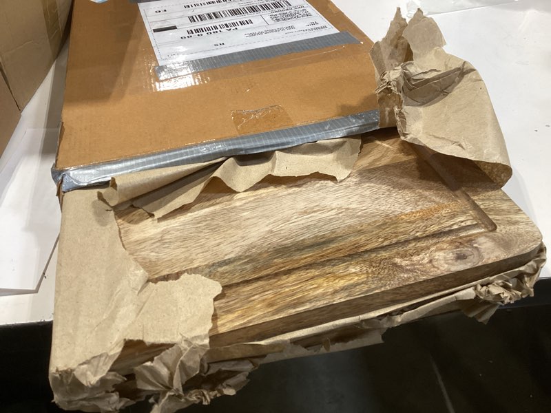Condition photo showing Good Condition for wooden stove top cover board for gas burner & electric stove, mango wood noodle board stove cover with handle for gas stovetop 4 & 5 burners, stove top cutting board oven top cover cooktop protector
