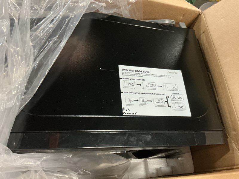 Condition photo showing Good Condition for COMFEE' EM720CPL-PMB Countertop Microwave Oven with Sound On/Off, ECO Mode and Easy One-Touch Buttons, 0.7cu.ft, 700W, Black