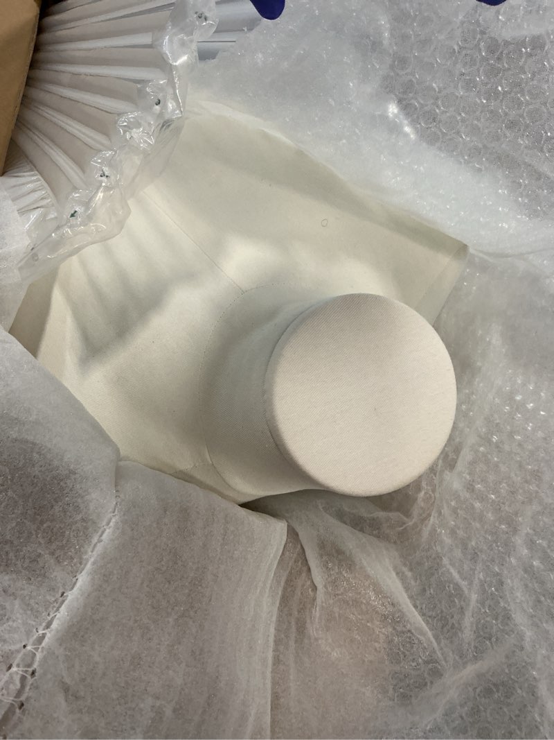 Condition photo showing Good Condition for Female Mannequin Dress Form Torso, 47"-83" Height Adjustable Display Mannequin Body with Metal Stand, Retro Manikin for Sewing Clothing Jewelry Market Shop (White, A) White A