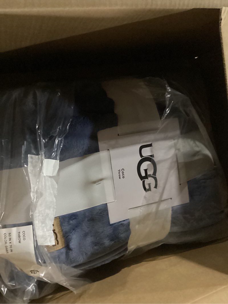 Condition photo showing Good Condition for UGG Coco Plush Throw Blanket – Cozy Soft Fleece Heavy Blanket for Couch, Bed or Chair, Housewarming Gift for Women, Bedroom or Living Room Decor, 50" x 70" (Dusty Orchid, Throw) Dusty Orchid Throw