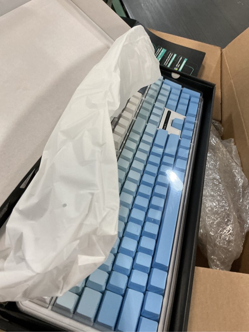 Condition photo showing Good Condition for AULA F108 PRO - Wireless Mechanical Keyboard with Screen&Knob,Hot Swappable Gaming Keyboard with 8000mAh Battery,Pre-lubed Switches,RGB Backlit,PBT Keycaps Creamy Sounding Computer Keyboards,104 Keys Gradient Blue