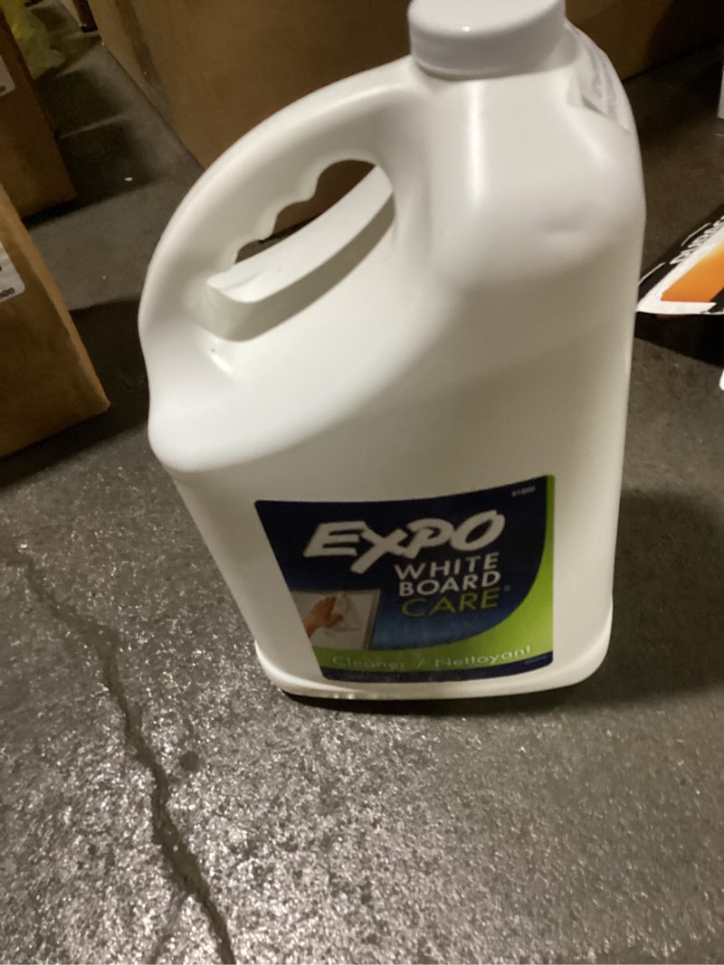 Condition photo showing As Is for expo dry erase whiteboard cleaning solution refill, 1 gallon