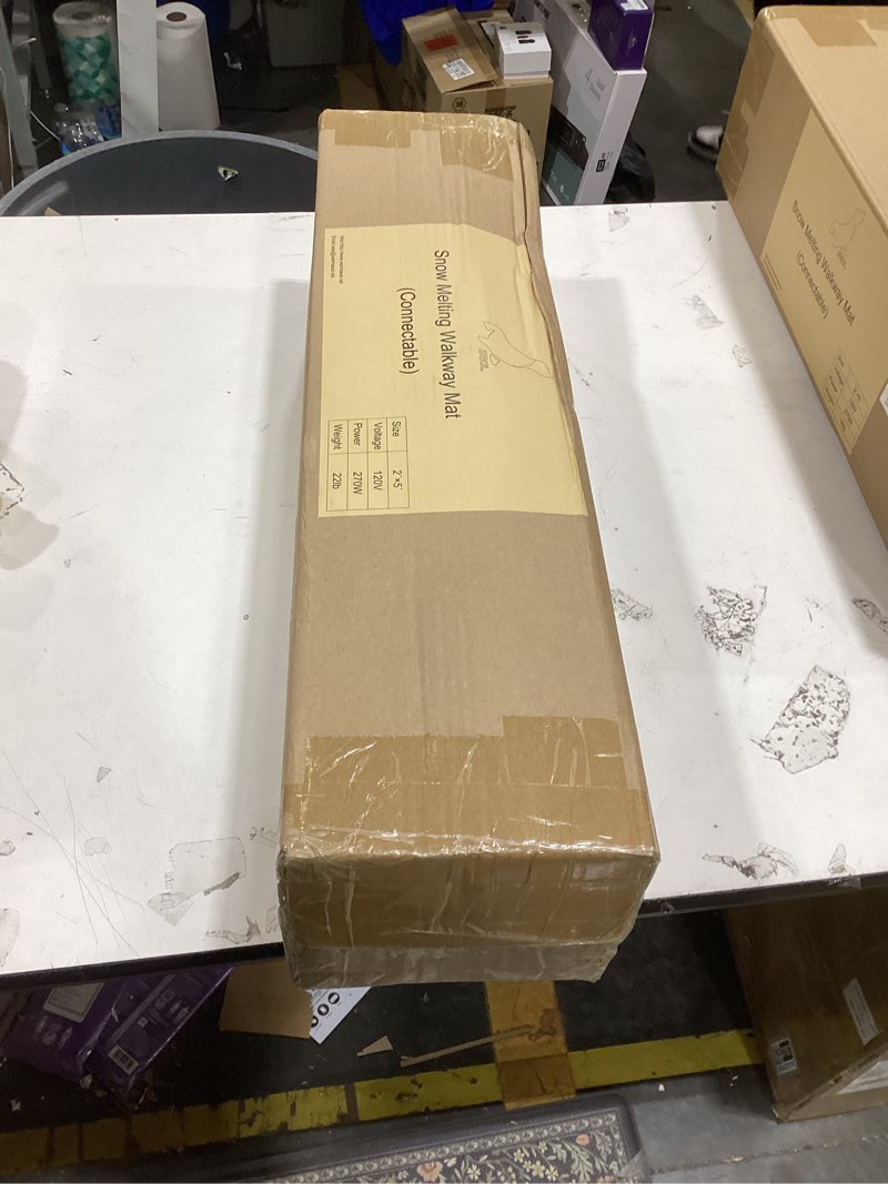 Condition photo showing New/Like New for seal 24" x 60" industrial snow melting mat for walkway, rubber heated outdoor mat, decks & sidewalks - reliable non-slip snow & ice melt mat, ipx6 waterproof