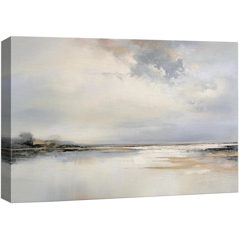 Minimal Landscape Storm Cloud Lake Reflection Nature Fine Art Large Wall Art Pictures Bedroom Office On Canvas Print  49 x32