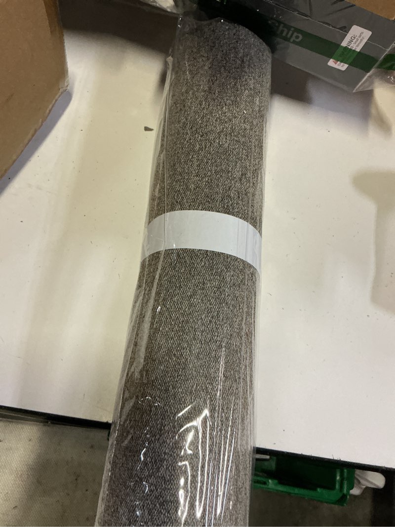 Condition photo showing New/Like New for shufa blended brown cotton-like textured grasscloth wallpaper matte thick real woven fabric peel and stick contact paper removable self adhesive washable (16.5"x236.2") a2 blended brown 16.5" x 236.2"