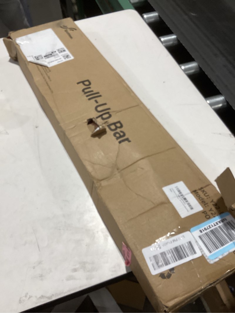 Condition photo showing Good Condition for Pull Up Bar for Doorway: Sportneer Strength Training Pull-up Bars without Screw - Adjustable Width Locking Mechanism Chin Up Bar, Thickened Steel Max Limit 440 lbs Upper Body Fitness Pullup Bars for Home (Black-Red)