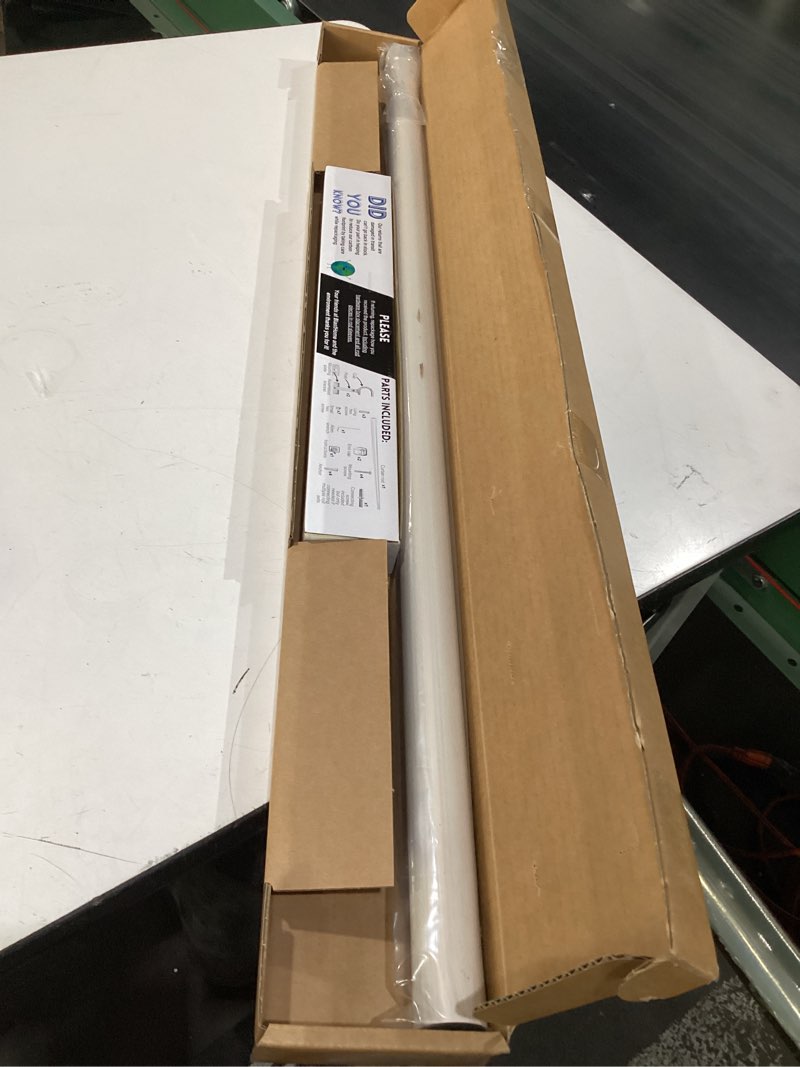 Condition photo showing New/Like New for blasthome® non-adjustable luxury curtain rods for windows, 1 ¼” rod set, 3 foot fixed length, brushed white single rod brushed white 3 foot