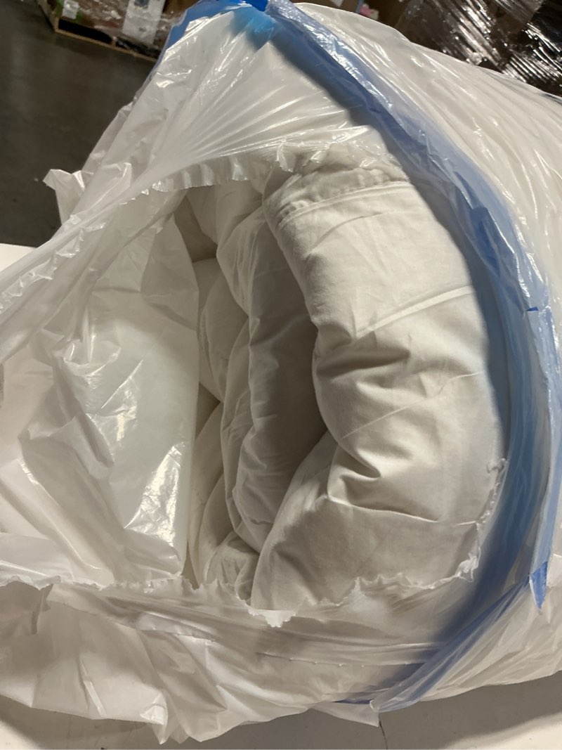 Condition photo showing Good Condition for lbro2m canadian luxury goose down comforter queen size, 75% goose down 850+ fill power duvet with 1200tc 100% cotton shell all season bedding comforter, soft duvet insert (90"x90",white) white queen (90x90 in)