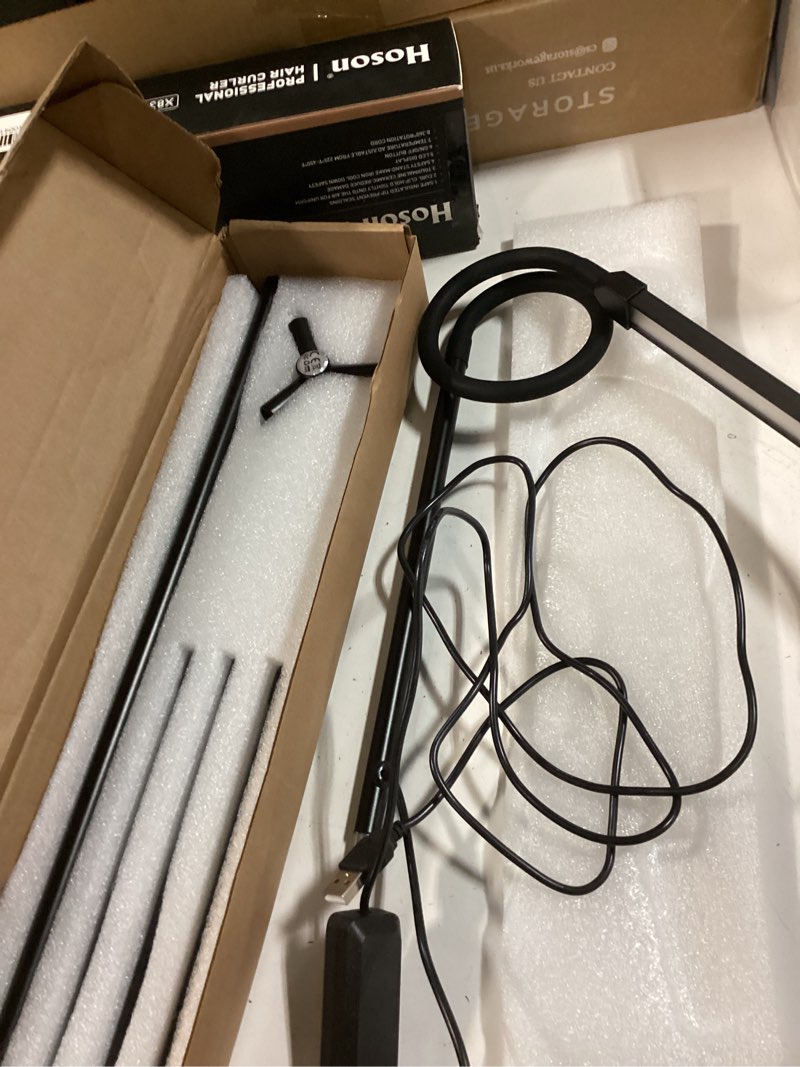 Condition photo showing As Is for Led Floor Lamp for eyelash extensions Standing light Floor Lamps for Office Standing Lamp Brightness eyelash lamp tattoo Light Eye Caring Reading lamp for Bedroom makeup light lash light extension Metallic Black