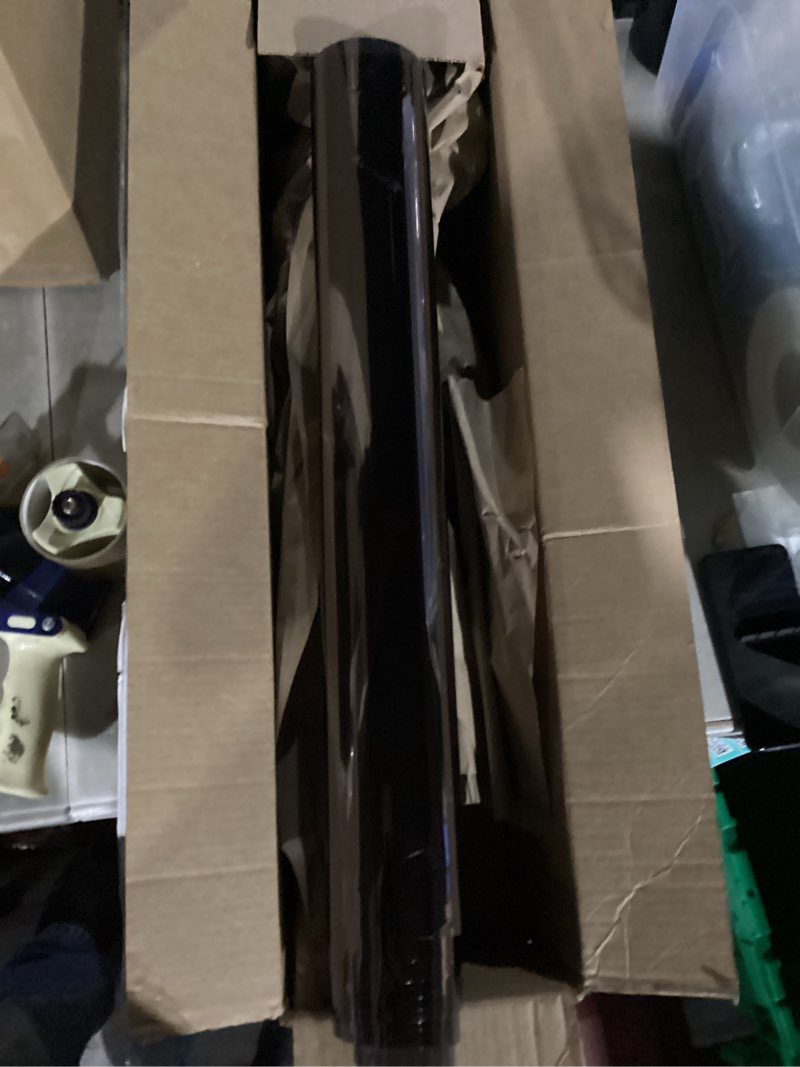 Condition photo showing New/Like New for LUTE One Way Window Privacy Film, Window Tint for Home, Sun Blocking UV Heat Blocker, See Out Not in Reflective Mirror Film, Removable Static Cling Glass Door Cover, Black Silver, 23.6" x 157.4" 23.6" x 157.4" Black Silver