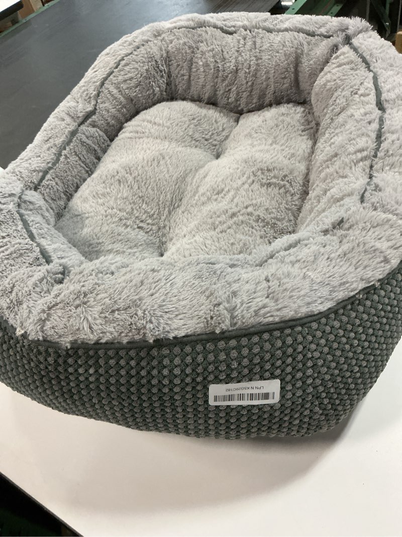 Condition photo showing As Is for INVENHO Medium Dog Beds for Medium Dogs Washable, Rectangle Dog Bed Medium Size Dog, Orthopedic Dog Bed, Warming Soft Calming Sleeping Puppy Bed Durable Pet Bed with Anti-Slip Bottom M(30"x24"x9") M (30"x24"x9") Grey