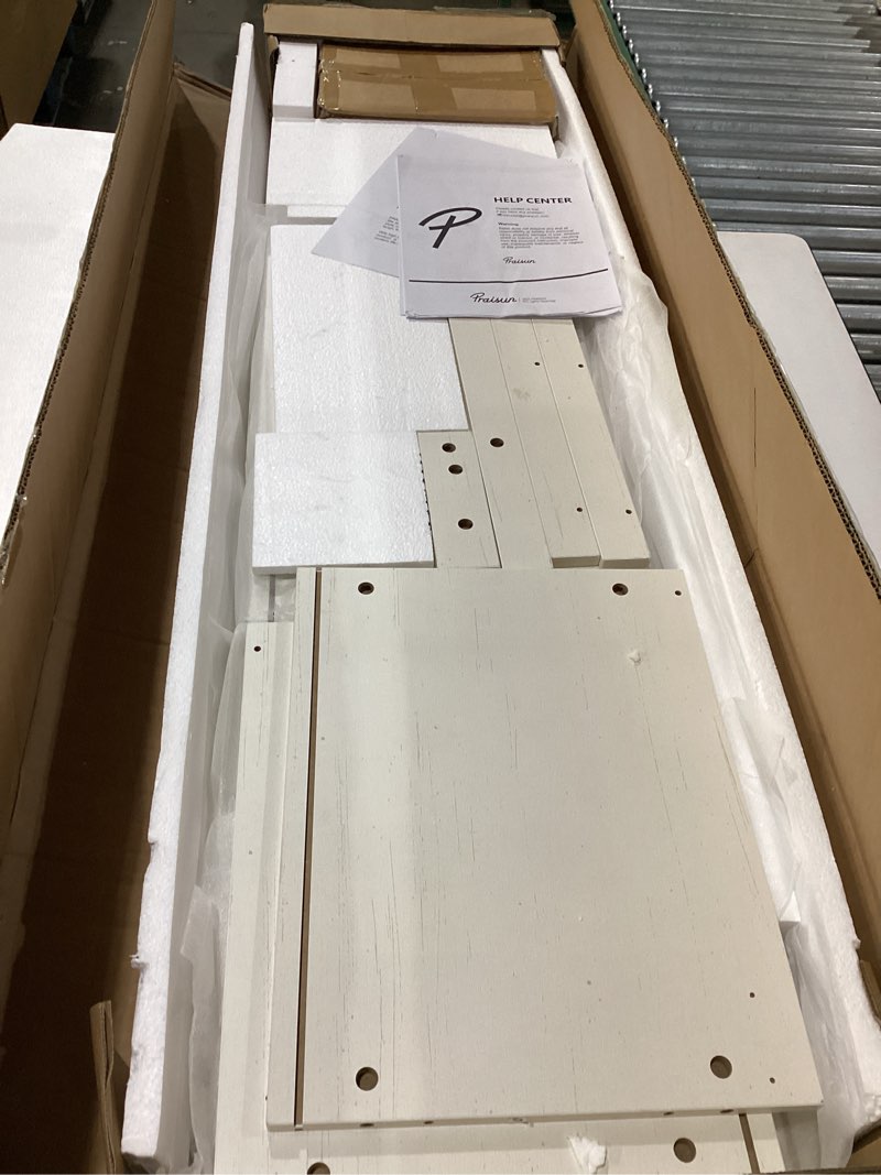 NOT TESTED PRAISUN TV Stand for 60 Inch TV, TV Console Cabinet with Power Outlets and LED Lights, 54 Inch Enter