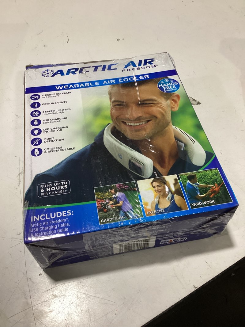 Condition photo showing Good Condition for arctic air freedom neck cooler, evaporative cooling with ionic purifier, 3 speeds & usb rechargeable battery, quiet & perfect for travel and outdoor, white, aafrdm-mc4