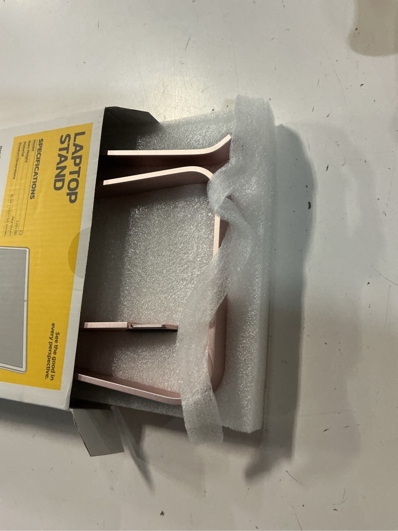 Condition photo showing Good Condition for nulaxy laptop stand, ergonomic aluminum laptop computer stand, detachable laptop riser notebook holder stand compatible with macbook air pro, dell xps, hp, lenovo more 10-16” laptops - rose gold d-rose gold