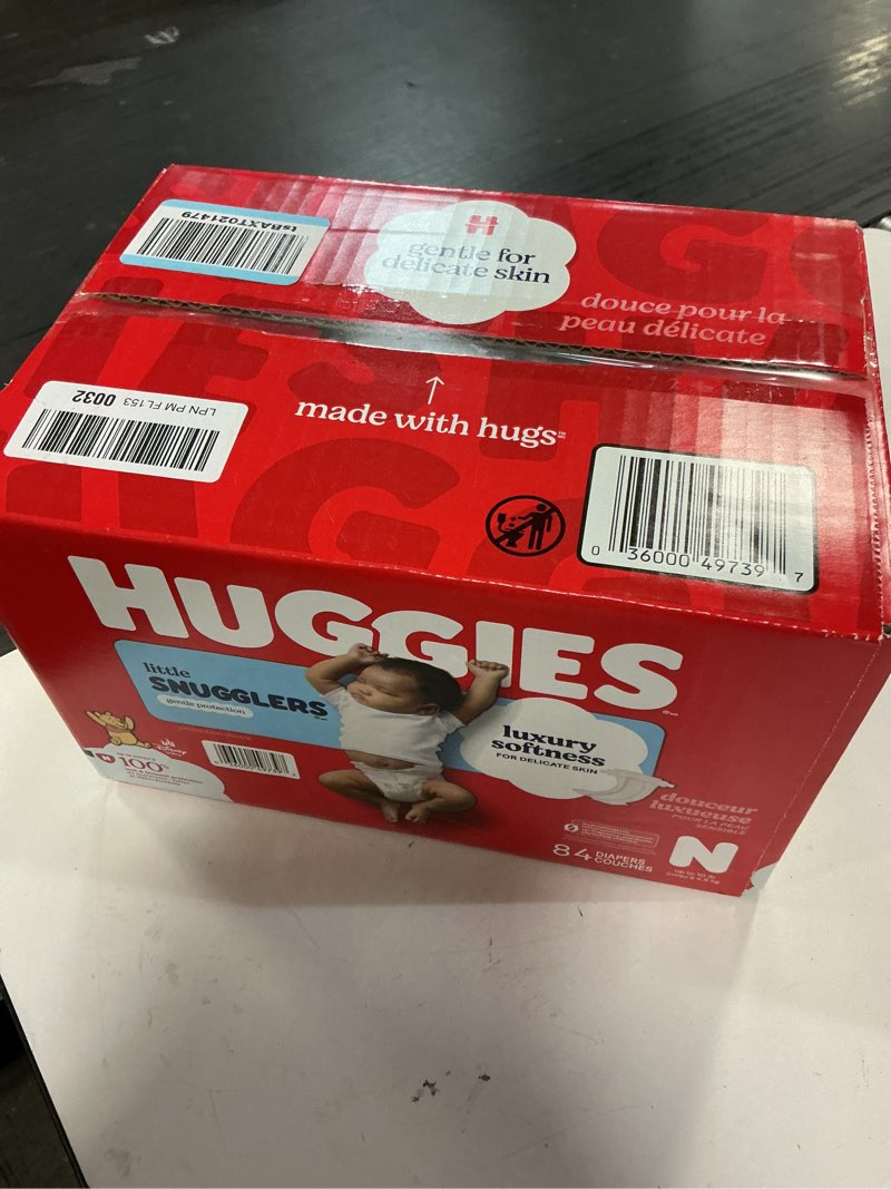 Condition photo showing New/Like New for huggies little snugglers diapers - newborn - 84ct