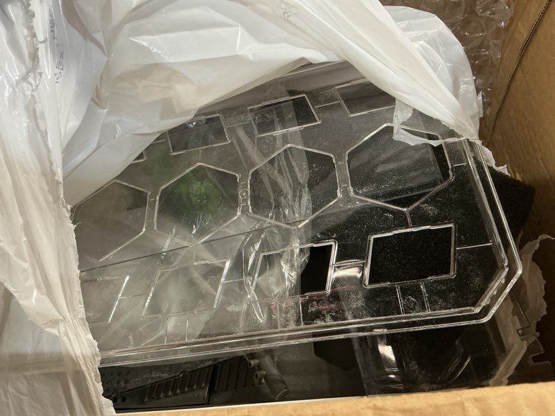 Condition photo showing As Is for 18.2×9.1×7.8'' Turtle Aquarium Turtle Tank with Filter-Rain Shower SPA Experience, Water Changes, and Ample Space for Activities-Suitable for Tortoises, Turtles, Hermit Crabs Large(18.2''×9.1''×7.8'') White