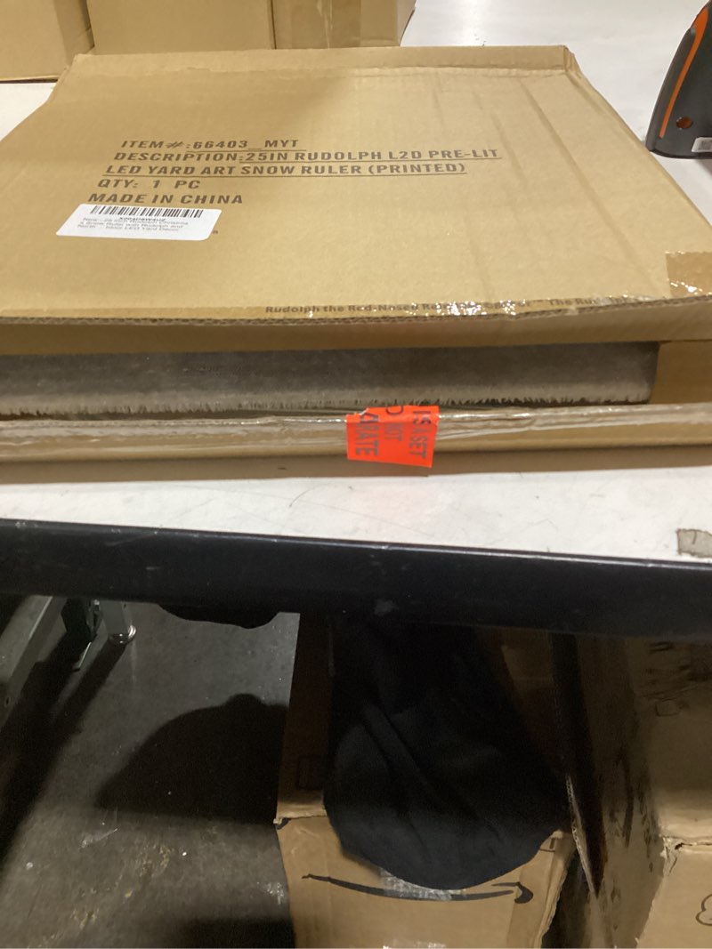 Condition photo showing Good Condition for ProductWorks 24" Light-Up Rudolph The Red-Nosed Reindeer Snow Gauge Outdoor, Snow Measuring Stick Outdoor, Snow Gauge for Yard, Snow Sticks, Snow Depth Gauge, Snow Meter, Snow Ruler