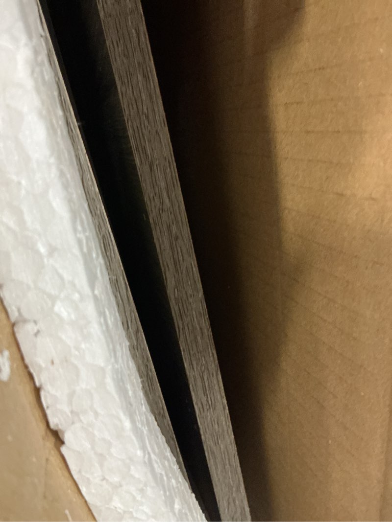 Condition photo showing As Is for furinno beginning end table, french oak grey | h-legs, soft edges, easy assembly, 1-pack, wooden leg, night stand, bedside table, for living room, bedroom french oak 1-pack, 2 tiers, wooden leg