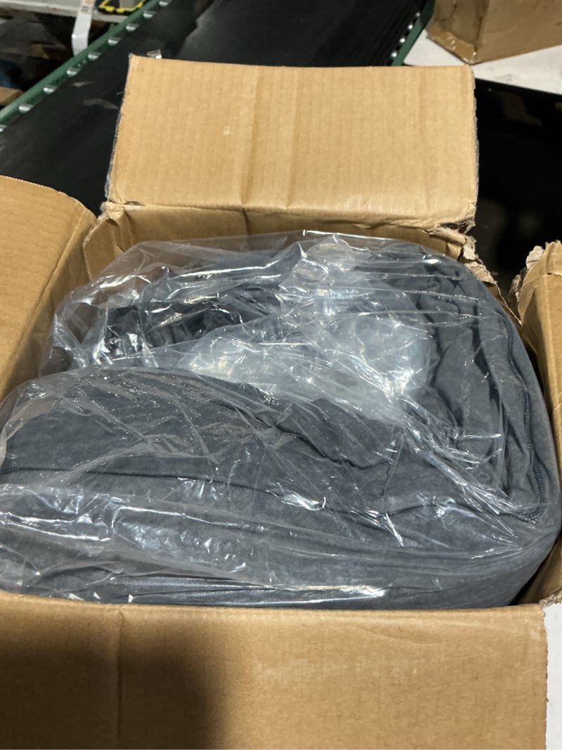 Condition photo showing Good Condition for Travel Toddler Bed, 3-in-1 Convertible Sofa Bed for Toddler Portable Floor Beds, Flip Open Sofa Lounger for Girls and Boys, Made with High-Density Foam and Washable Cover,Gray Grey