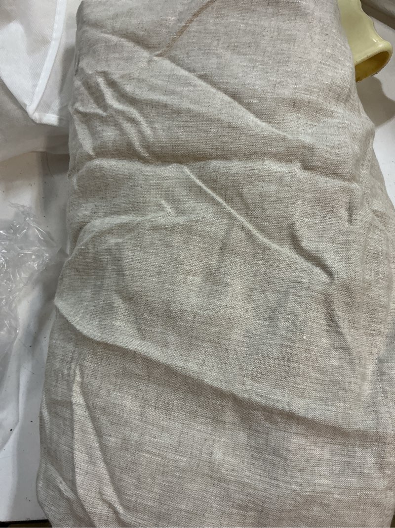 Condition photo showing As Is for quince cotton slub curtain - single panel, 48x84, natural