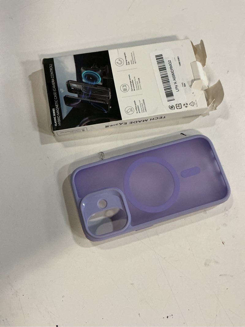 Condition photo showing Good Condition for ESR for iPhone 17 Case, Camera Control, Compatible with MagSafe, Shockproof Military-Grade Protection, Magnetic Phone Case for iPhone 17, Classic Hybrid Case, Frosted Purple iPhone 17 B-Frosted Purple