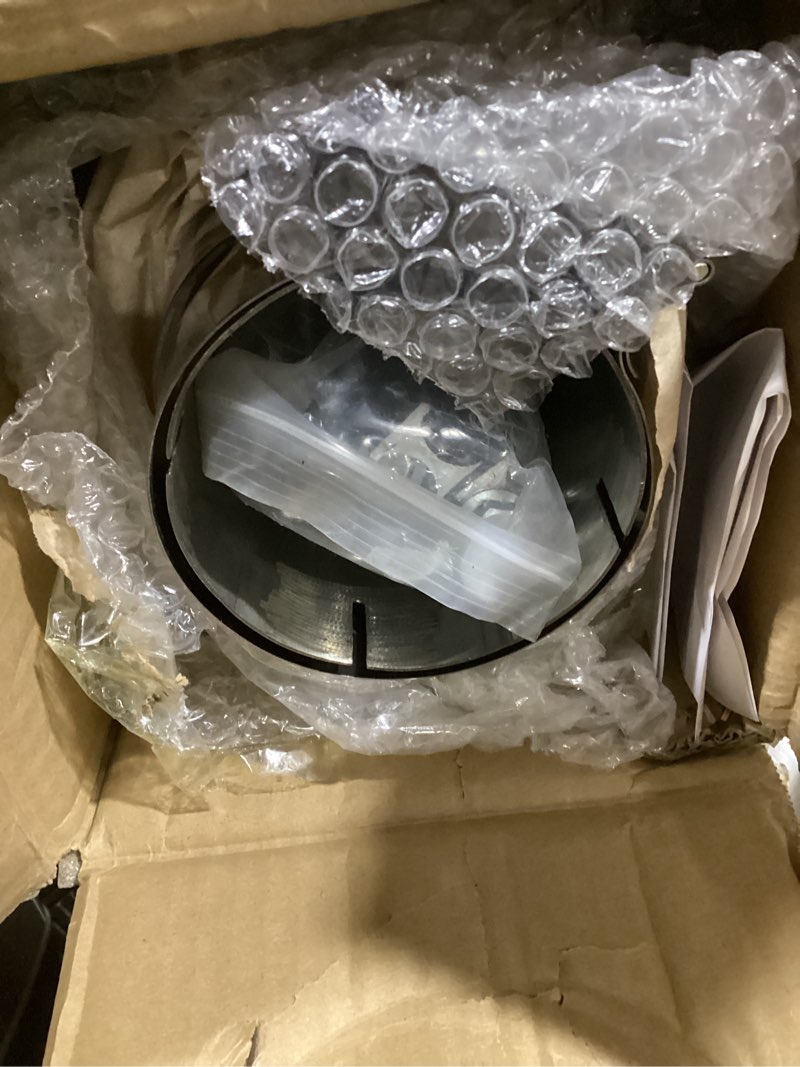 Condition photo showing Good Condition for jy performance 4 inch inlet diesel muffler exhaust with clamp- 7" x 24" body - 30" oal - straight through - stainless steel - welded on resonator, polished - tig welding 4'' in / 4'' out
