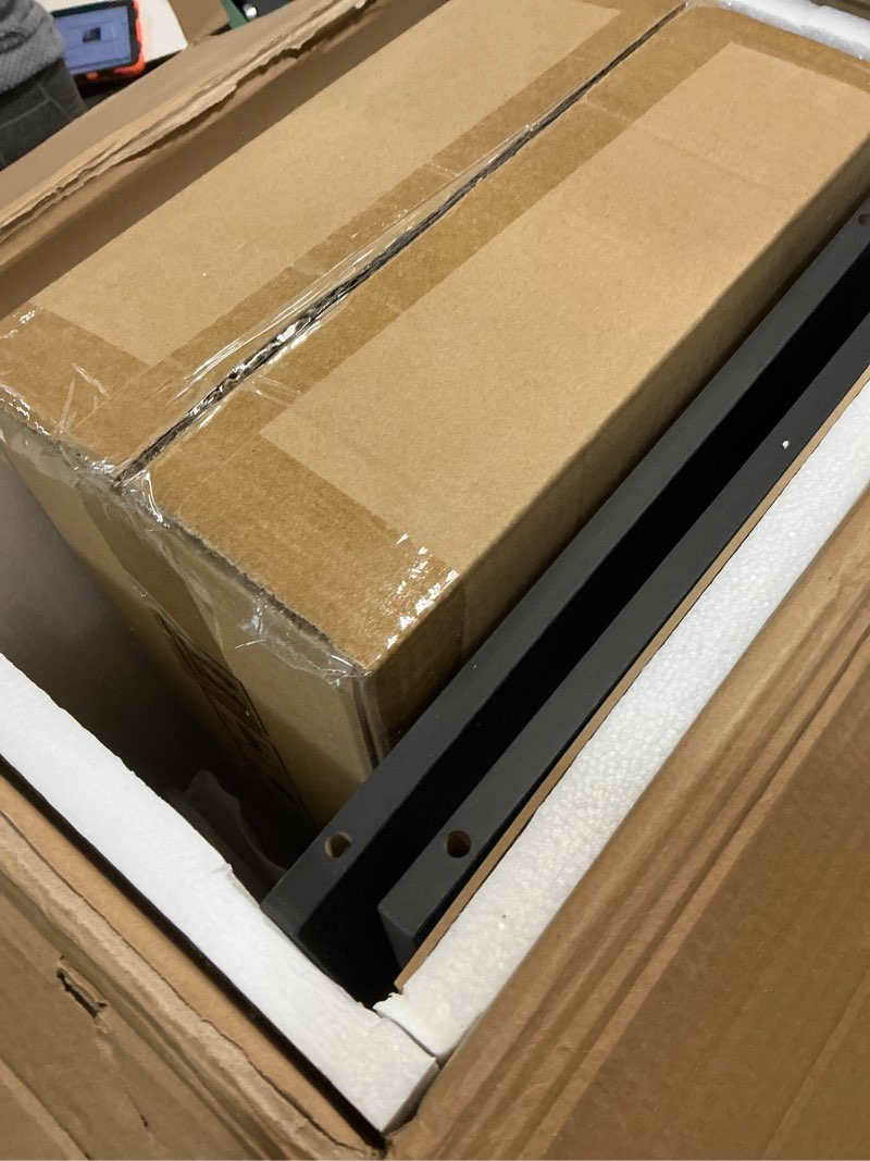 Condition photo showing Good Condition for WOPITUES Storage Drawer Cart, Mobile Storage Cabinet, Makeup Storage with 10 Large Clear Drawers, Utility Wooden Rolling Cart on Wheels, for Cosmetic, Art Craft, Office Supplies, Toy, Black Black 10 Drawers