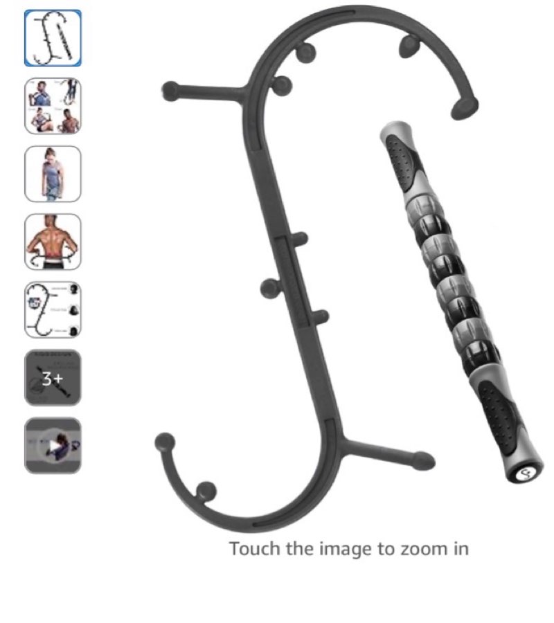 Body Back Buddy - USA Made - Massage Stick & Buddy Classic Bundle, Trigger Point Massage Tools, Neck and Back Massagers, Massage Cane, Muscle Knot Remover (Black)