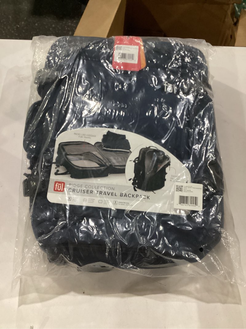 Condition photo showing New/Like New for ful ridge collection 18 inch laptop backpack, cruiser padded computer bag for commute or travel, navy one size navy