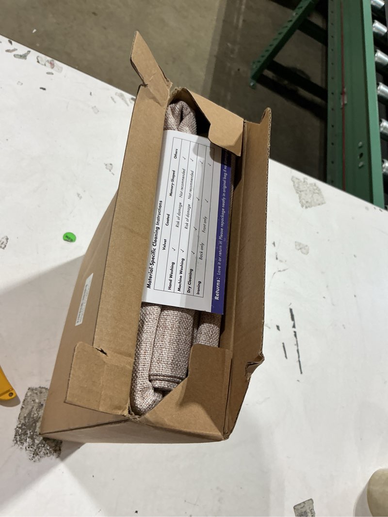 Condition photo showing New/Like New for similiar product miulee 100% blackout linen curtains for bedroom, beige solid luxury decor thermal insulation room darkening drapes for living room nursery back tab rod pocket 42 x 84 inches, 2 panels beige 42\"w x 84\"l (pack of 2)