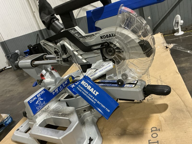Condition photo showing As Is for k.balt compact 7-1/4-in 10-amp single bevel sliding compound corded miter saw