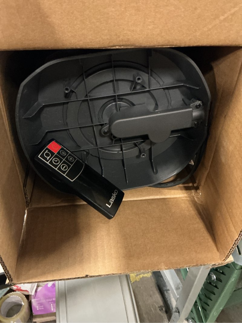 Condition photo showing As Is for Lasko Oscillating Digital Ceramic Tower Heater for Home with Adjustable Thermostat, Timer and Remote Control, 23 Inches, 1500W, Silver, 755320