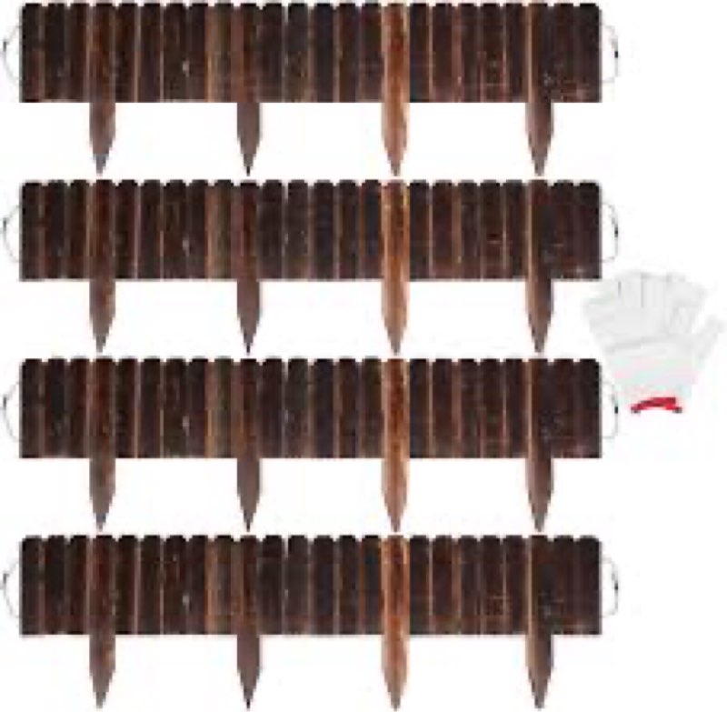 Wood Garden Edging Border Wooden Garden Fence Decorative Landscape Border Edging Anti Corrosive Lawn