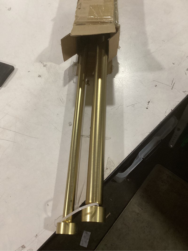 Condition photo showing Good Condition for Double Curtain Rods with Aluminum End Cap and Full Surround Brackets,1"Front and 5/8" Back Rod,Adjustable between 36 to 72 Inches (3-6 Feet), Warm Gold Double Window Drapery Rod 36-72" Warm Gold