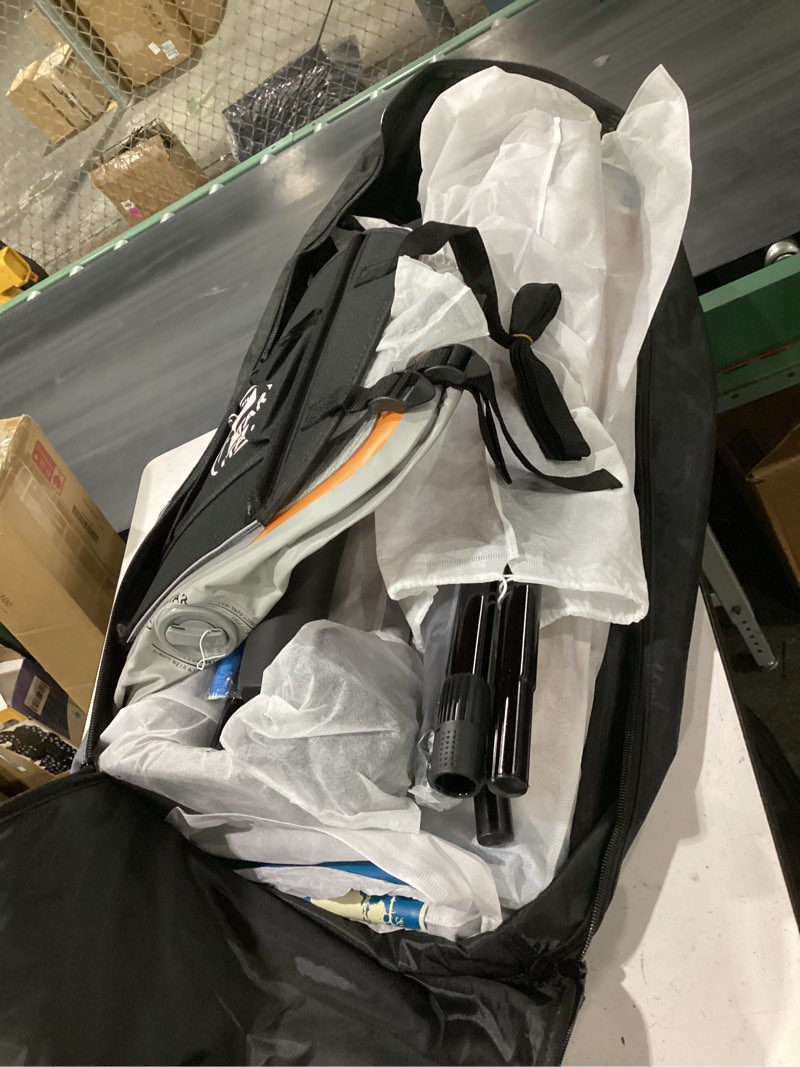 Condition photo showing As Is for missing pieces journey 11'6\\\\\\\" / 11'×34\\\\\\\" / 11'×35\\\\\\\" extra wide paddle board, one-stop premium sup board accessories, tailored fins, stable inflatable stand up paddle boards for youth/adults of all skill levels j02ap - yellow blue