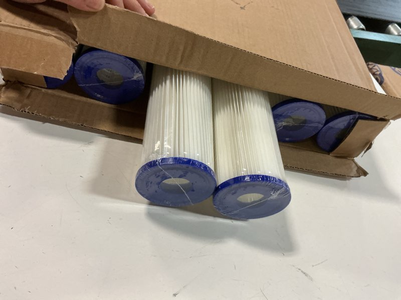 Condition photo showing Good Condition for 20 micron 20-inch whole house water filter replacement cartridge, pleated sediment water filters 2.5" x 20" for well water, compatible with ecp20-20, 255487-43, spc-25-2020, 6 pack