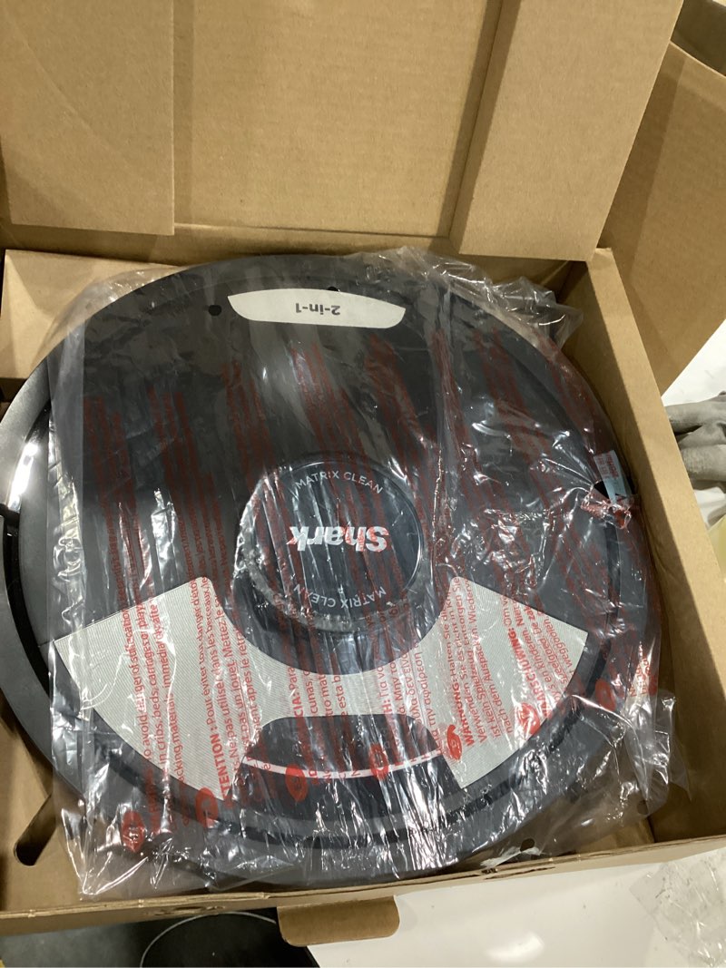 Condition photo showing Good Condition for shark matrix plus 2in1 robot vacuum & mop with sonic mopping, matrix clean, home mapping, hepa bagless self empty base, cleanedge, for pet hair, wifi, black/silver (rv2610wa) wet&dry self-empty (60 day)(black/silver)