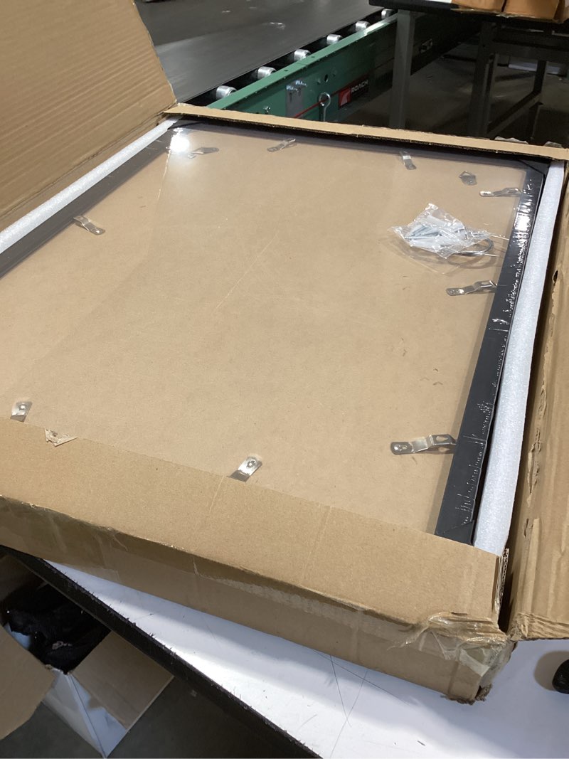 Condition photo showing Good Condition for 18x24 poster frame, display pictures 16x20 with mat or 18x24 without, wall hanging frames, black, 3 pack black 18x24