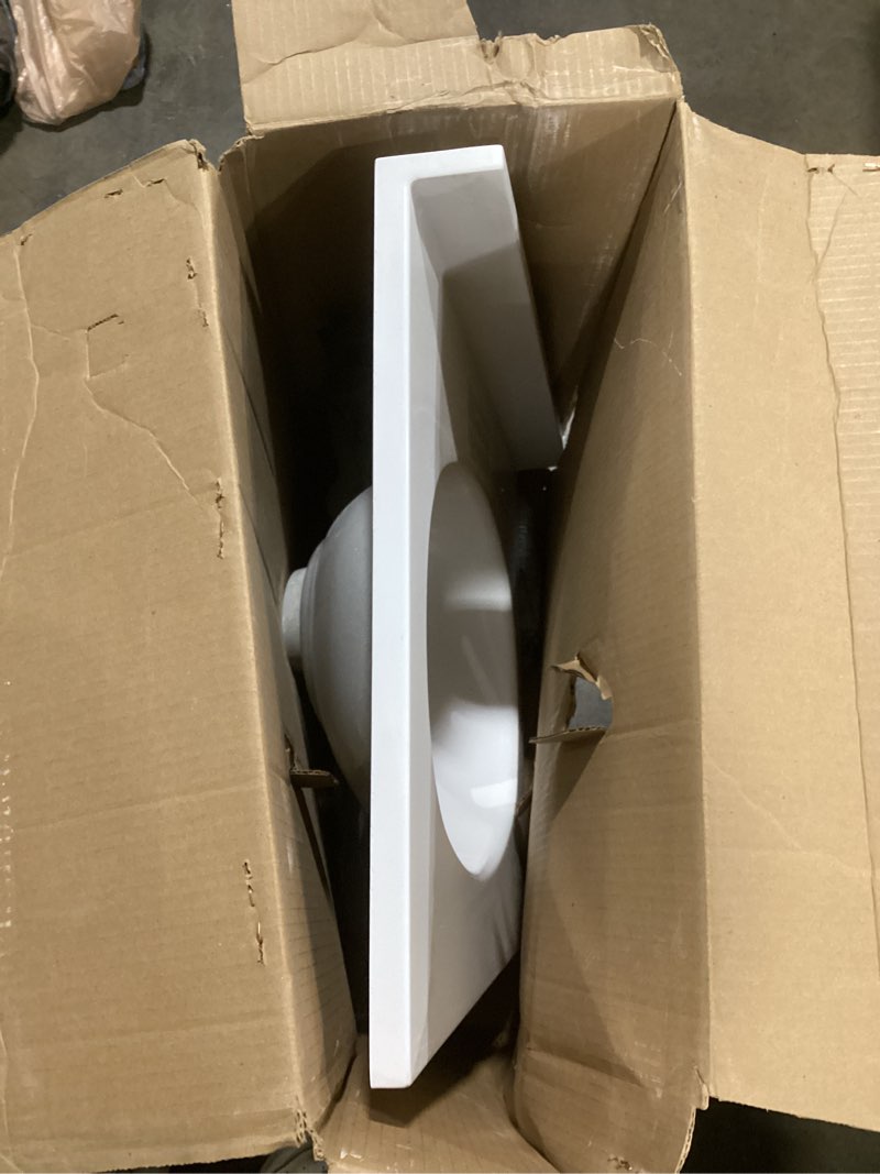 Project Source 25-in x 22-in White Cultured Marble Single Sink 4-in Centerset Faucet Mount Bathroom Vanity Top Item #2694691 | 