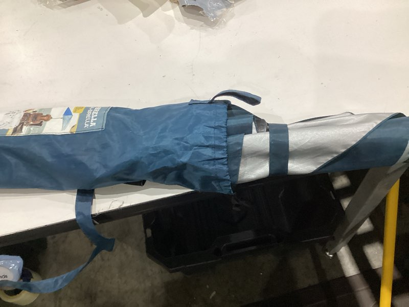Condition photo showing As Is for sport-brella versa-brella spf 50+ adjustable umbrella with universal clamp reg dark blue