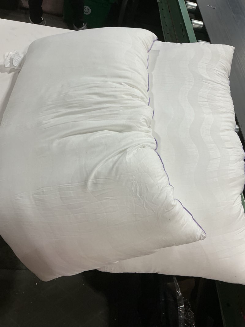 Condition photo showing Good Condition for Pillows King Size Set of 2,Breathable Hotel Collection Bed Pillows for Sleeping Medium Soft Down Alternative Microfiber Filled,20 x 36 Inches