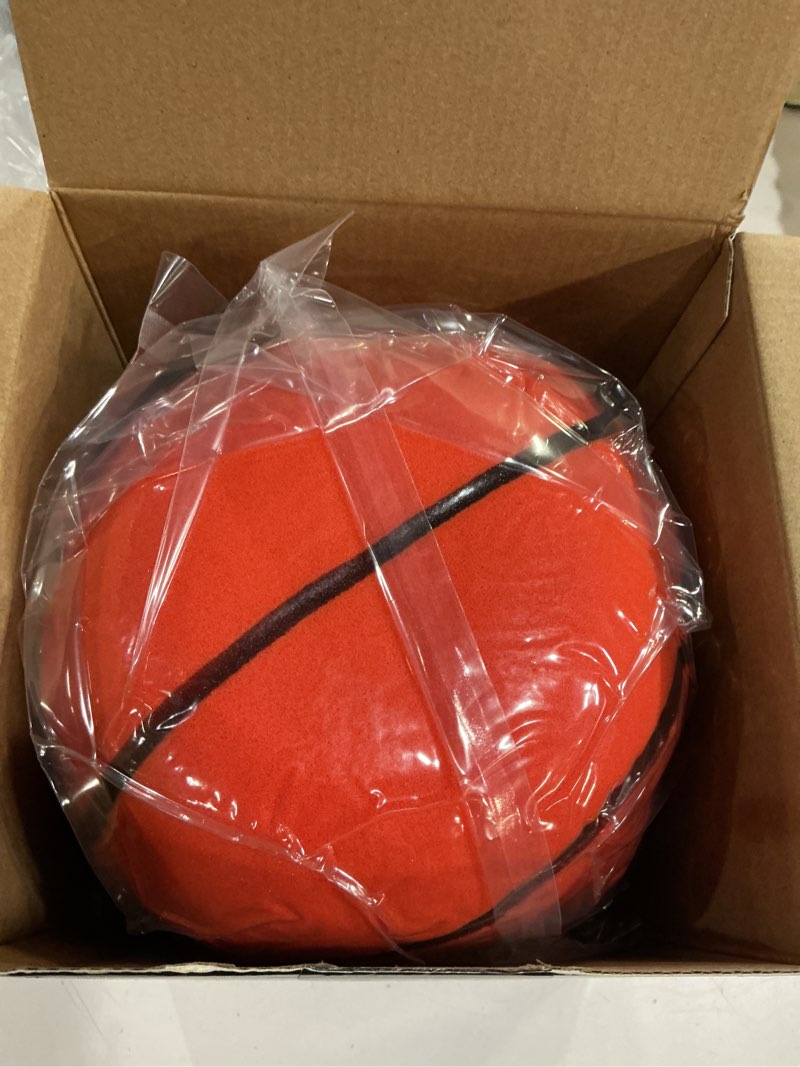 Condition photo showing New/Like New for silent basketball size 7 (29.5") – grooved airless indoor basketball for quiet dribbling and indoor training, pro pu foam ball – real feel higher bounce quieter orange