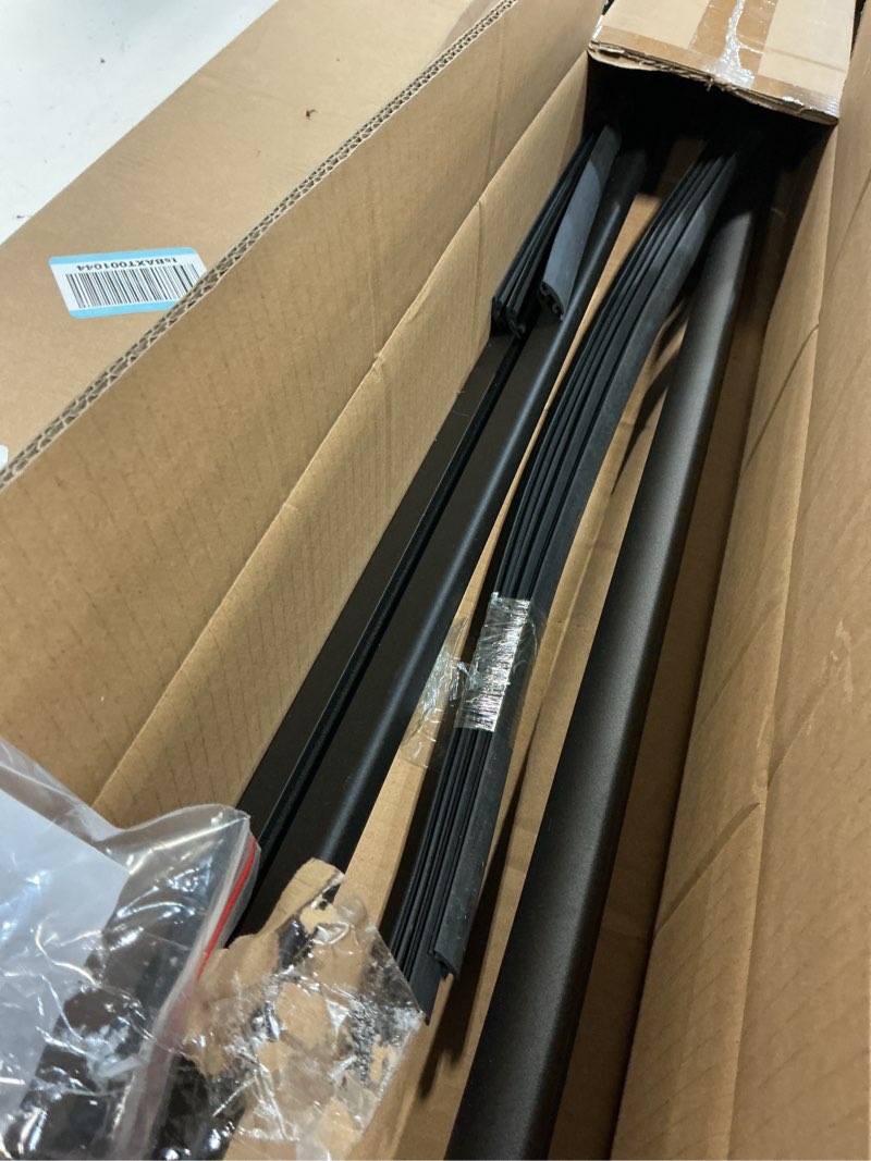 Condition photo showing Good Condition for mountainpeak 500lb capacity pickup truck topper ladder rack camper shell roof rack for van trailer truck cap rack - 60" crossbar aluminum black