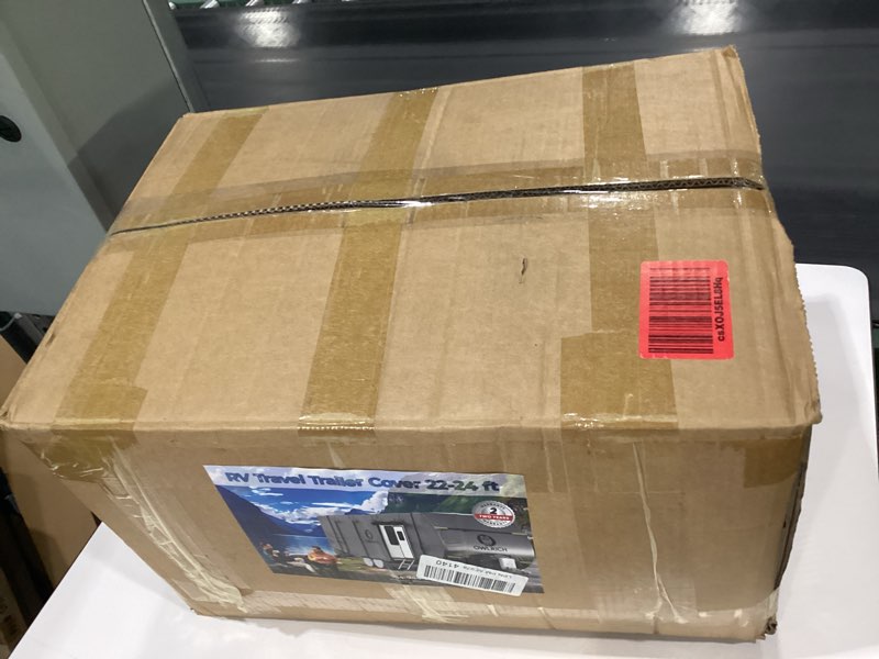 Condition photo showing Good Condition for OWLRICH 600D Polyester Roof-Top Travel Trailer RV Cover. 22’-24’ Weather Resistant, Tearproof gray 