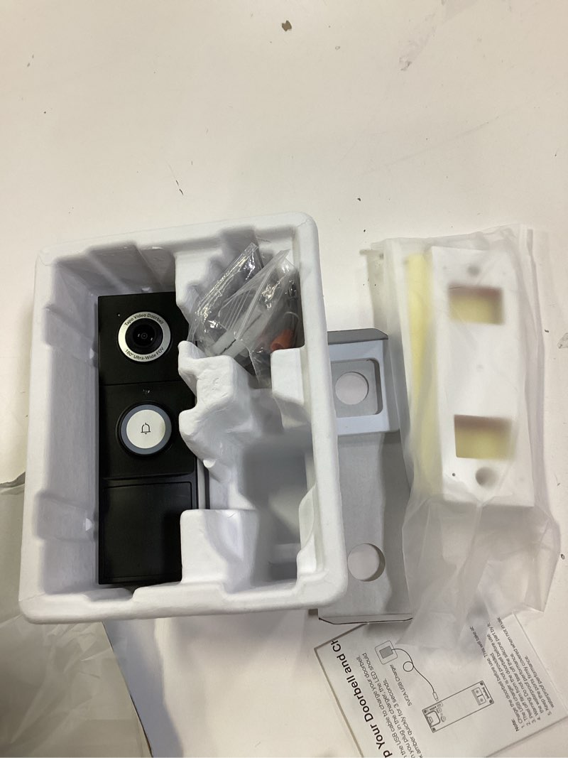 Condition photo showing Good Condition for Tapo by TP-Link Smart Video Doorbell Camera with Chime, Battery or Wired, 2K QHD Color Night Vison, No Monthly Fee, 180° Ultra-Wide Head-to-Toe View, Ring Call, Free AI Detection, Local Storage (D225) Battery or Hardwired, 2K 4MP